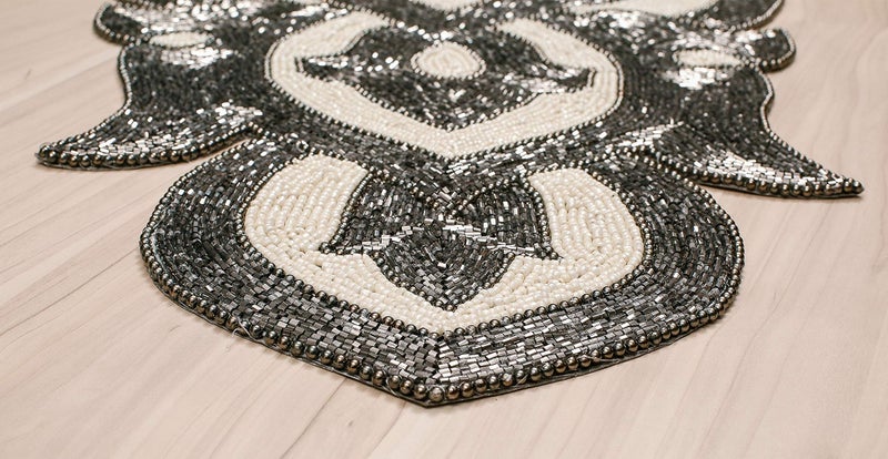 Light & Pro Lightnpro Beaded Table Runner Elegant Infinity Design - Handmade Glitz Table DÃ©cor for Weddings, Parties, Holidays, Gifting & Everyday Use - Decorative Centerpiece Accent - 13x36 Inch - Mercury - Image 2